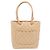 Borsa Tote CHANEL Linea Cambon in pelle beige e argento CC Auth ki6919SAM - vista 3