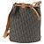 Bolso de hombro Christian Dior Trotter Canvas PVC Navy Gold Auth 203833 Dorado Azul marino