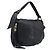 Borsa a tracolla GUCCI Bamboo in pelle nera e argento 232930 Auth 205316A Nero