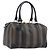 Pequin Sac à main FENDI Pecan Canvas PVC Noir Marron Auth ep16390