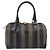 Pequin Sac à main FENDI Pecan Canvas PVC Noir Marron Auth ep16390 - vue 2