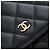 Portafoglio a Spalla CHANEL Matelasse con Catena in Pelle Caviar Nero Oro CC Auth 200576SM - vista 15