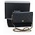 Portafoglio a Spalla CHANEL Matelasse con Catena in Pelle Caviar Nero Oro CC Auth 200576SM - vista 28