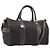 Borsa LOEWE Anagram Boston Bag Canvas 2way Black Gold Auth 205111 Nero D'oro