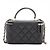 Chanel Vanity Case Small aus gestepptem Lammleder mit Kettenhandtasche Schwarz - Ansicht 2