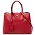 Prada Large Double Satchel aus Saffiano-Leder in Rot