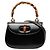 Borsa Gucci Small Bamboo Night in pelle di vitello nera Nero