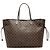 Borsa Tote Louis Vuitton Damier Ebene Neverfull GM marrone