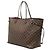 Borsa Tote Louis Vuitton Damier Ebene Neverfull GM marrone - vista 2
