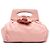 Chanel Camellia Top Handle Frame Bag Handtasche aus rosa Lammleder