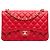 Borsa a tracolla Chanel Jumbo Classic Double Flap in pelle d'agnello rossa Rosso