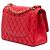 Borsa a tracolla Chanel Jumbo Classic Double Flap in pelle d'agnello rossa Rosso - vista 2