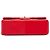 Borsa a tracolla Chanel Jumbo Classic Double Flap in pelle d'agnello rossa Rosso - vista 3
