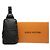 Borsa a tracolla Louis Vuitton Avenue Sling Damier Graphite Nera - vista 10