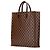 Borsa Tote Louis Vuitton Damier Ebene Sac Plat Marrone - vista 2