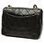 Borsa a tracolla Chanel Mini Square Classic Single Flap in pelle di agnello nera Nero - vista 2