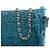 Borsa a tracolla Chanel CC Tweed East West Flap Blu - vista 10