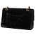 Borsa a tracolla Chanel Medium Classic Double Flap in velluto nero - vista 2
