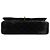 Borsa a tracolla Chanel Medium Classic Double Flap in velluto nero - vista 3