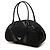Borsa Bowler Prada Vitello Drive Trimmed Tessuto Nera Nero - vista 2