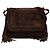 Borsa a tracolla Chanel CC in camoscio marrone con nappe