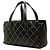 Black Chanel Medium CC Quilted Calfskin Wild Stitch Tote Schwarz - Ansicht 2