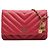 Borsa crossbody Chanel CC Chevron Caviar Red Ancient Greek Charms Wallet On Chain Rosso