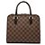 Bolsa de mão Louis Vuitton Damier Ebene Triana Castanha