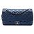 Borsa a tracolla Chanel Jumbo Quilted Iridescent Caviar Easy Flap Blu