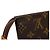 Bolso de mano Louis Vuitton Monogram Toiletry Pouch 26 marrón Castaño - vista 7