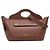 Borsa Satchel Burberry Medium in vitello morbido con tasca, Marrone