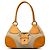 Prada Moon Schultertasche aus Canapa-Canvas mit Cinghiale-Besatz in Beige
