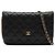 Borsa a tracolla Chanel CC Quilted Caviar Wallet on Chain Nera Nero
