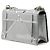 Borsa a tracolla Diorama con patta Microcannage in vernice metallizzata argento, dimensione Medium - vista 2