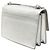 Autre Marque Borsa a tracolla Sunset Medium in pelle di vitello metallizzata argento con monogramma Saint Laurent - vista 2