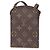 Borsa a tracolla porta passaporto Louis Vuitton Monogram Pochette Secret Marrone - vista 2