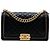 Borsa a tracolla Chanel Boy Flap in pelle d'agnello matelassé nera, dimensione Old Medium Nero