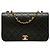 Borsa a tracolla Chanel Small CC Quilted Lambskin Full Single Flap Nera Nero