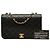 Borsa a tracolla Chanel Small CC Quilted Lambskin Full Single Flap Nera Nero - vista 9