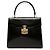 Black Gucci Calfskin Lady Lock Satchel