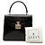 Black Gucci Calfskin Lady Lock Satchel - view 7