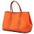 Borsa Tote Garden Party 36 Hermès in Toile e Negonda Arancione - vista 2