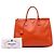 Tote Prada Galleria Double Zip Extra Large em Saffiano Lux Laranja - vista 14