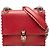 Borsa a tracolla Fendi Kan I Small in pelle traforata rossa Rosso