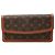 Brown Louis Vuitton Monogram Pochette Dame PM Clutch Bag