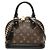 Borsa Louis Vuitton Monogram Macassar Studded Alma BB Nera Nero