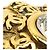Orecchini a clip rotondi in cristallo placcati oro Chanel CC Gold D'oro - vista 10