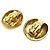 Orecchini a clip rotondi in cristallo placcati oro Chanel CC Gold D'oro - vista 2