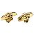 Orecchini a clip rotondi in cristallo placcati oro Chanel CC Gold D'oro - vista 3