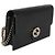 Portafoglio Gucci in pelle di vitello Dollar nera con catena Interlocking G Nero - vista 4